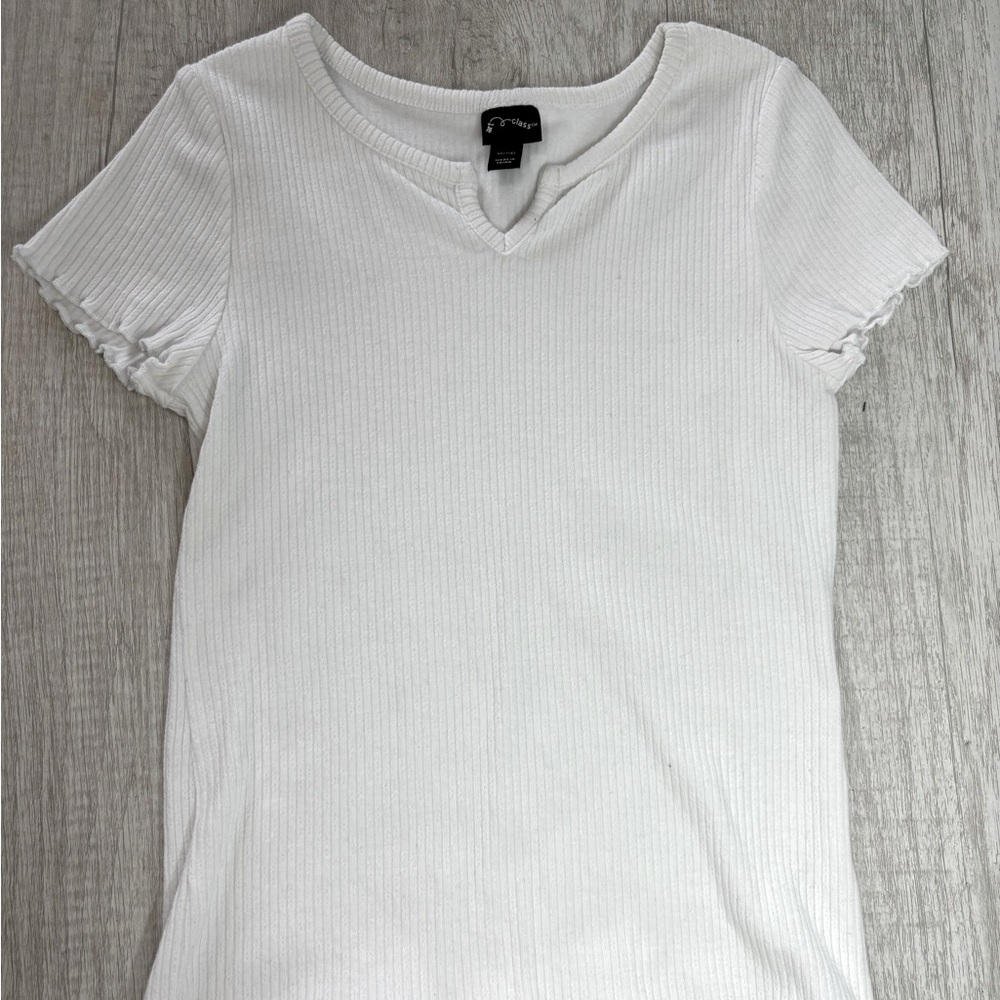 Target white tee shirt kids size medium 7-8